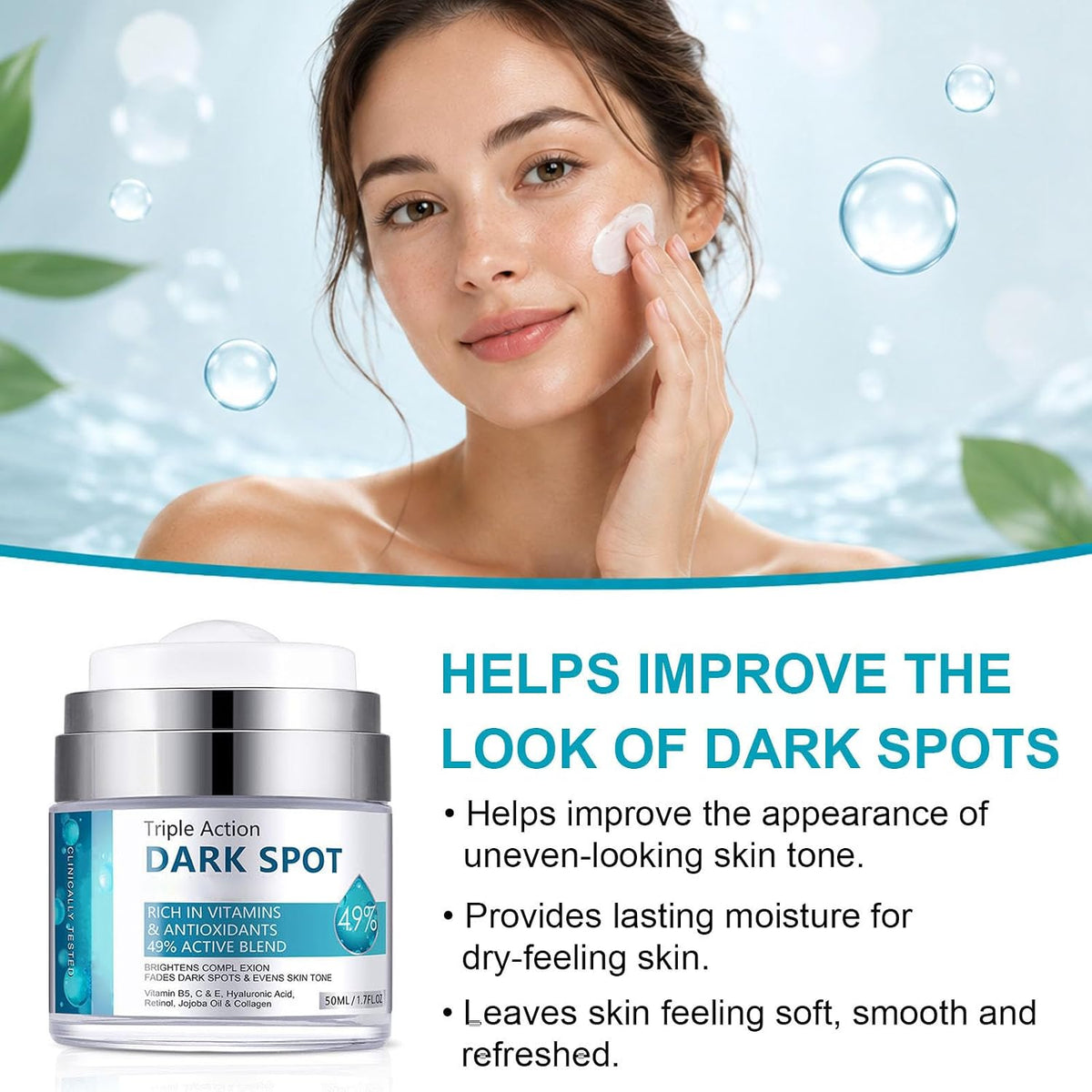 Dark Spot Corrector Cream for Face and Body, Dark Spot Corrector Cream Reduce the Appearance of Dark Spots for Age Spot, Blemish Spot, Freckle, Sun Spots & Blemish for Women Men