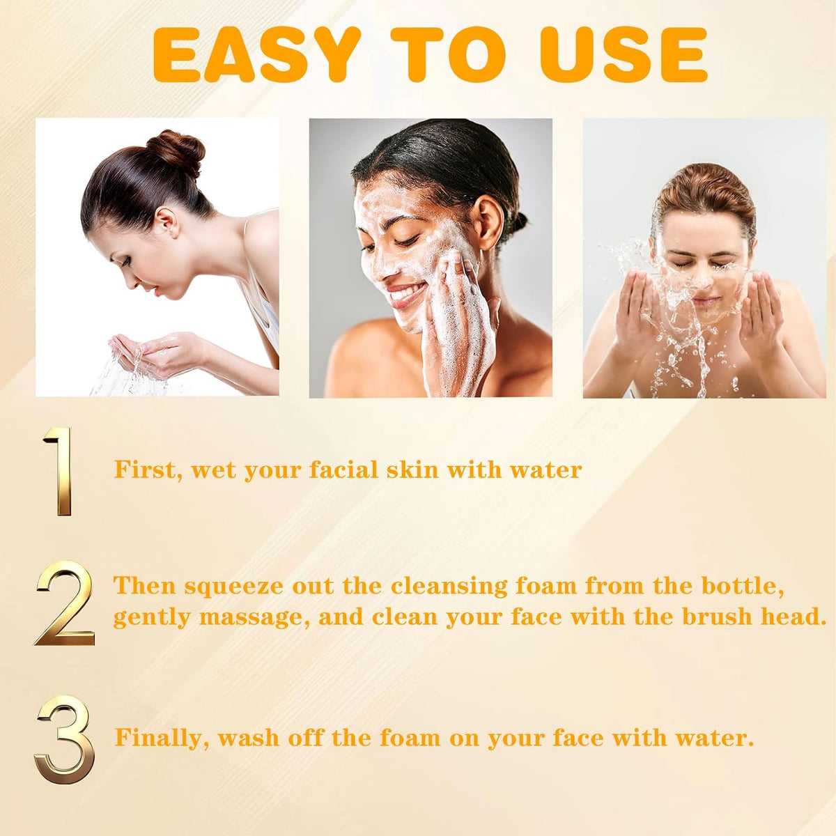 2Pcs Turmeric Facial Cleanser, Turmeric Face Wash,Turmeric Foaming Cleanser