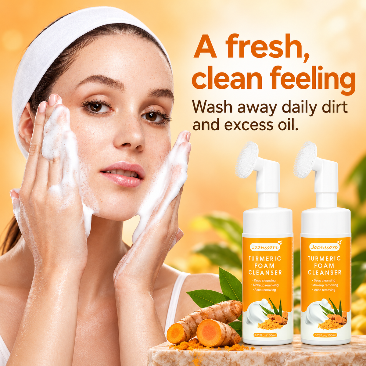 2Pcs Turmeric Facial Cleanser